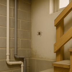 Spider entry points around door frame and window